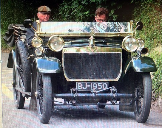 Lanchester motor car at an historic rally